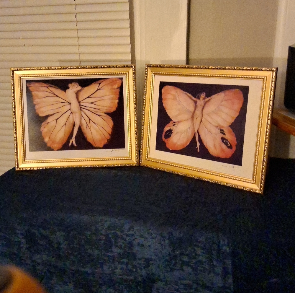 Louis Icart Vintage Art Decor  Framed  Nude Set
